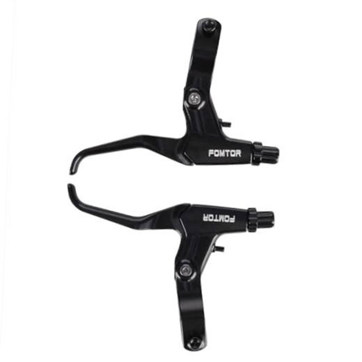 Black universal bike brake levers with 2.5-finger short reach, aluminum alloy