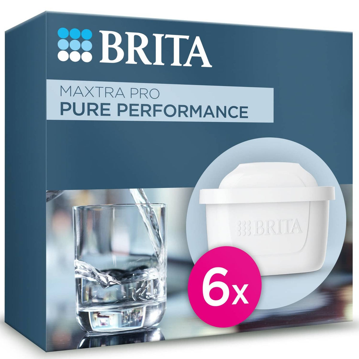 White water filter cartridge set, 6-pack, MAXTRA PRO Pure Performance by BRITA