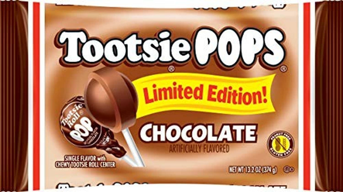 Limited edition chocolate candy pack with Tootsie Pop and Tootsie Roll Pop branding