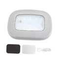 Gray magnetic dome LED car light with clear rectangular lens