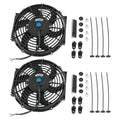 Universal 10-inch electric radiator cooling fan kit with mounting hardware