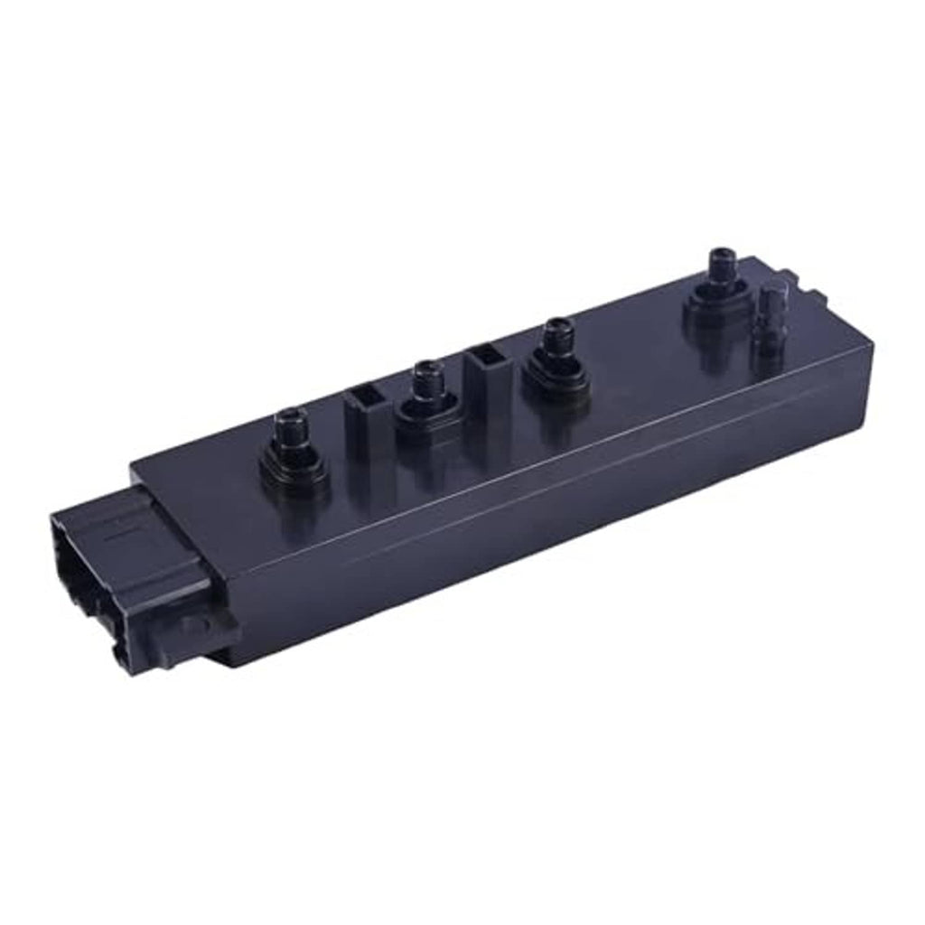 Car seat power switch module, dark gray long body with four raised button posts