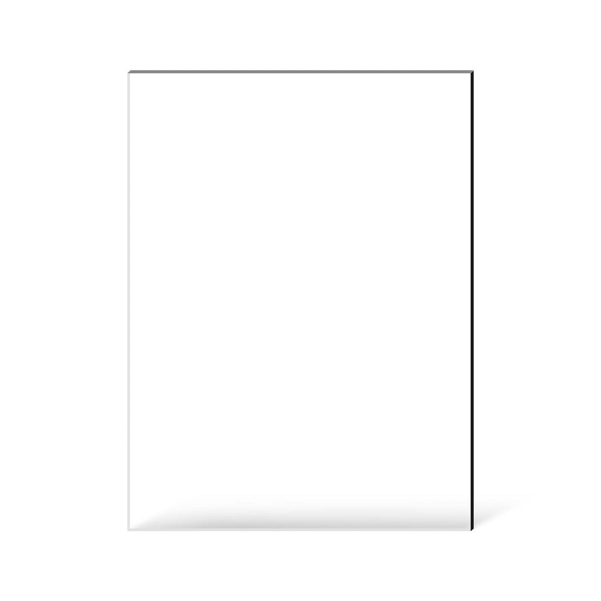 Clear acrylic sheet panel, rectangular with smooth transparent surface