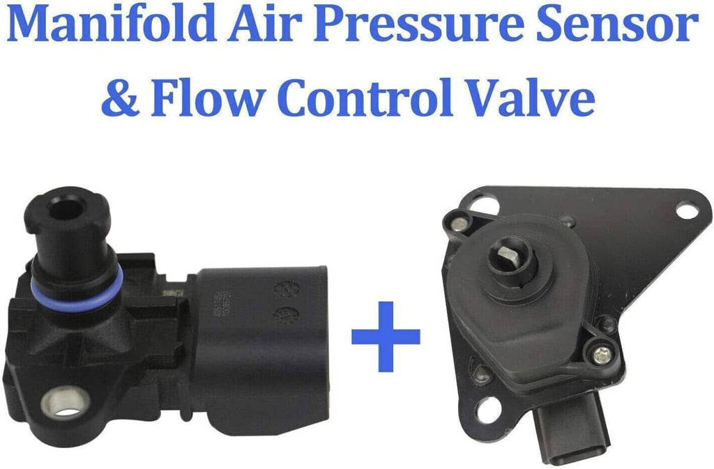 Intake manifold runner control valve sensor assembly with air pressure sensor, black