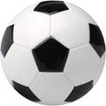Classic patterned soccer ball, white panels with black pentagons