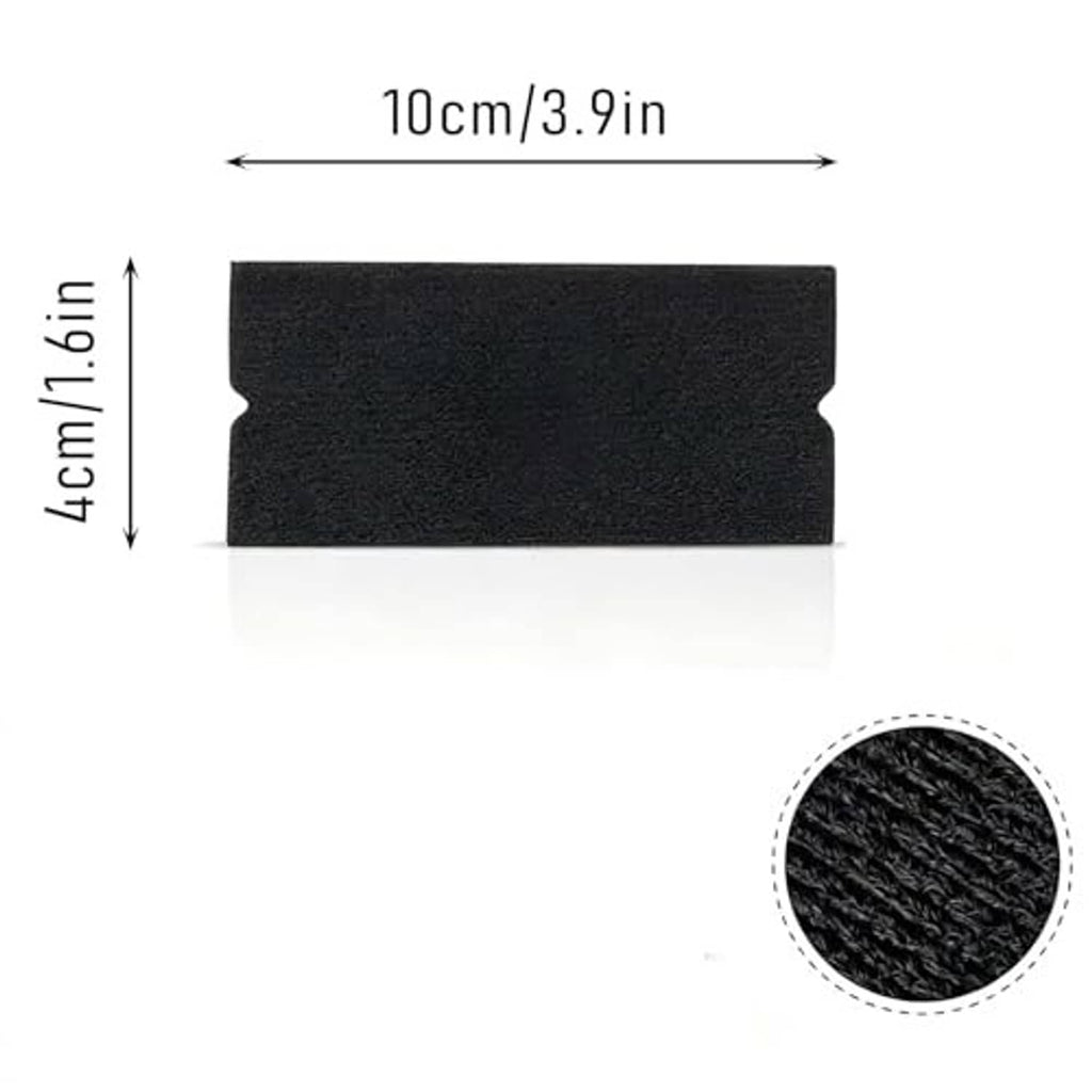 Black felt edge replacement pad with adhesive backing, rectangular piece