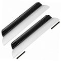 Car drying squeegee set with black silicone blades, two pieces side by side