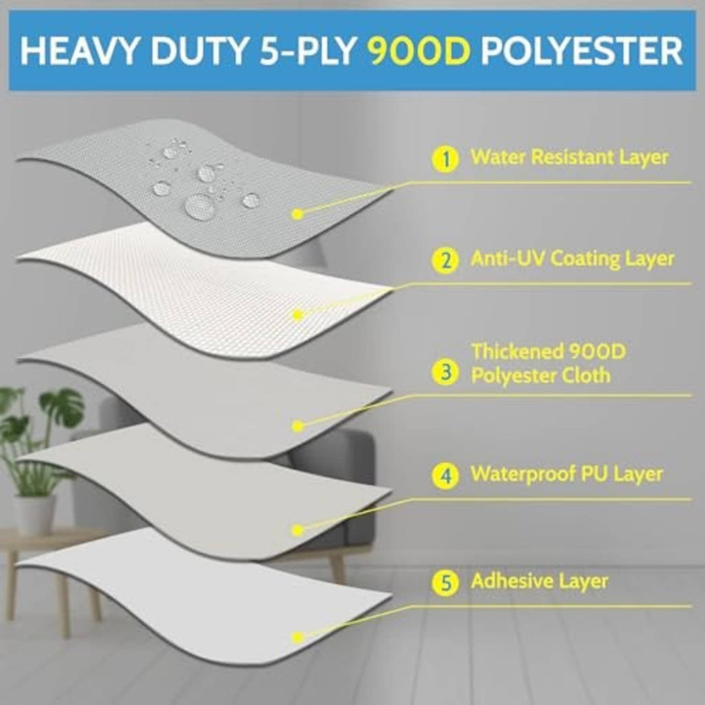 Layered waterproof adhesive patch material diagram with PU and adhesive layers