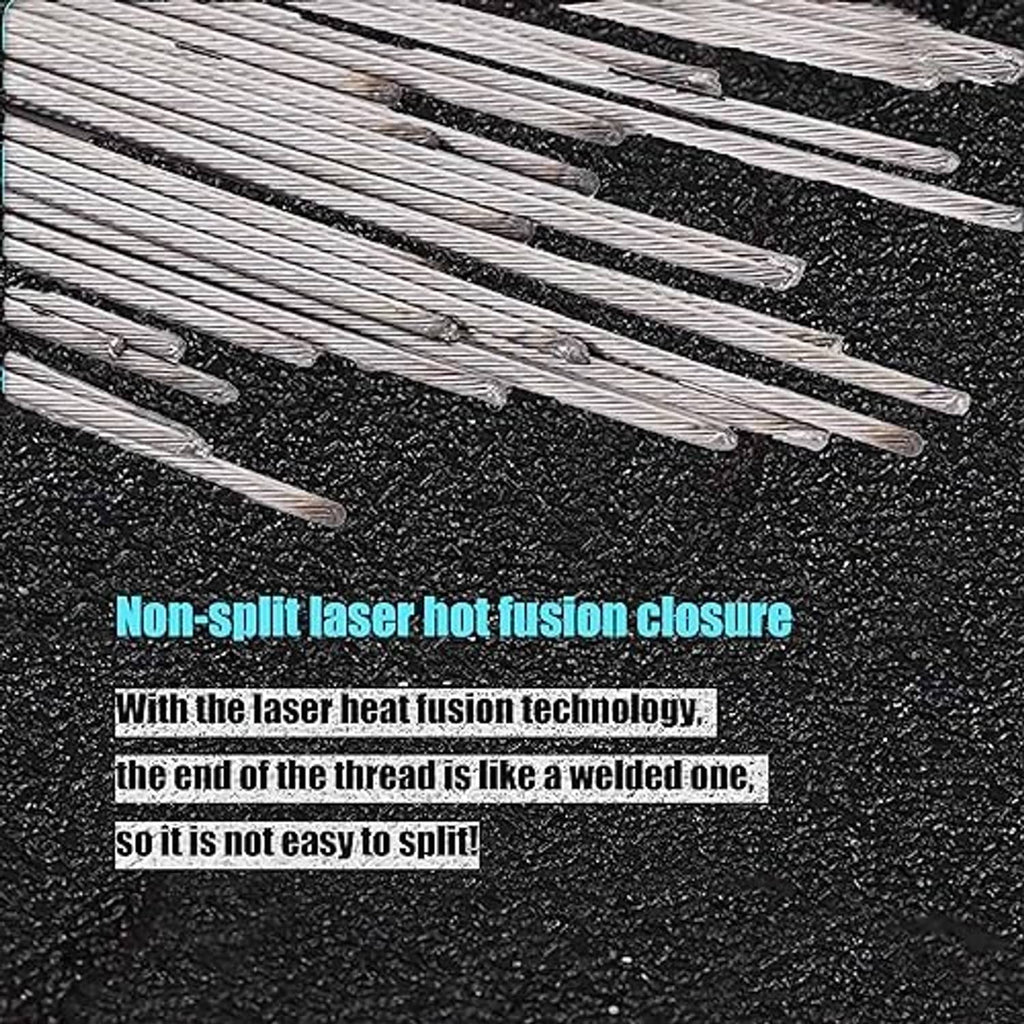 Non-split laser-fused stainless steel inner cable wire ends, braided