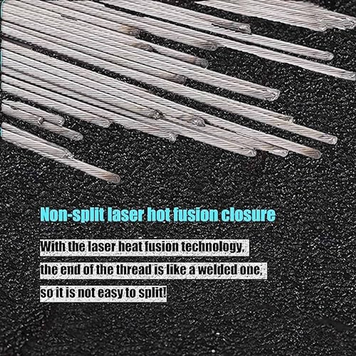 Non-split laser-fused stainless steel inner cable wire ends, braided