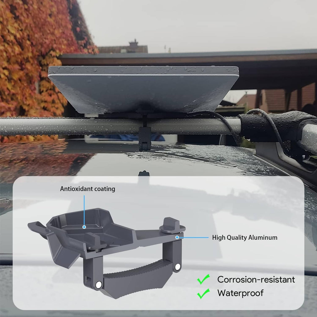 Gray aluminum roof rack mount bracket with corrosion-resistant, water-resistant design