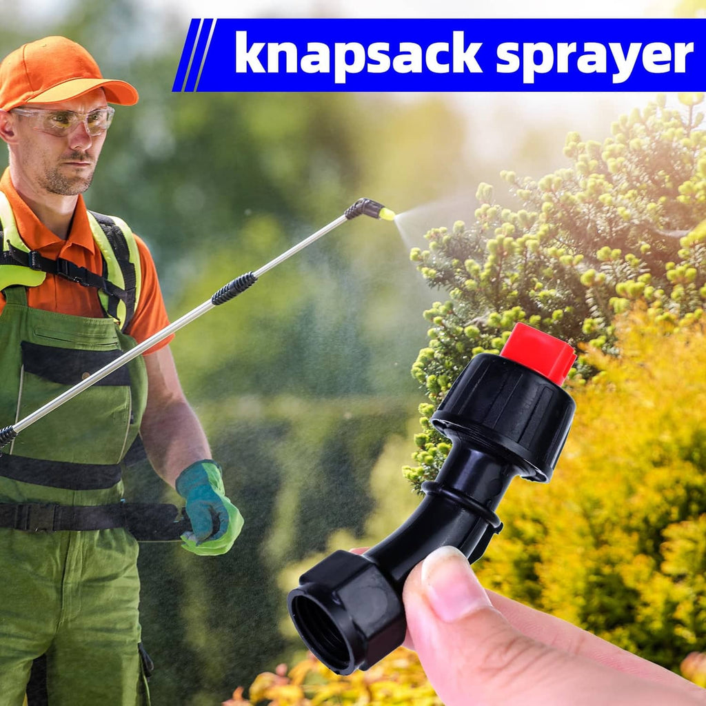 Handheld flat fan spray nozzle attachment for knapsack sprayers