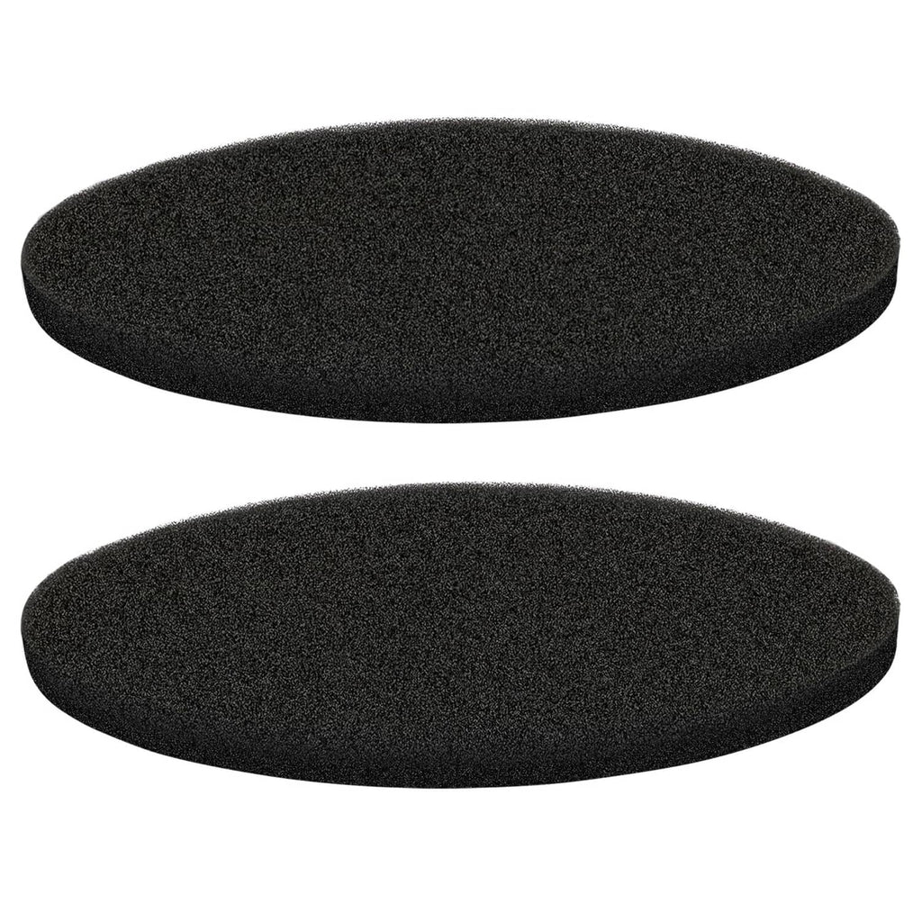 Black 15-inch round oil change drain pads, set of 2