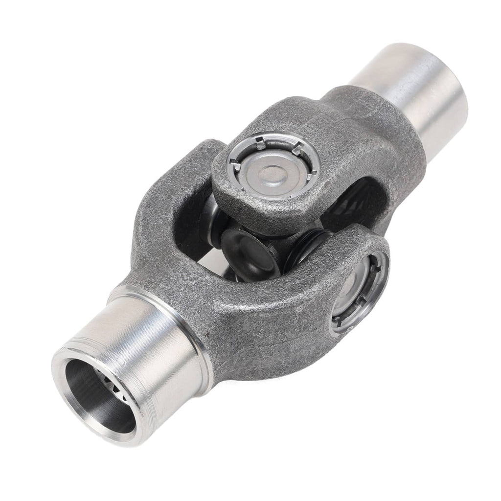 Metal drive shaft U-joint yoke joint with two fork ends and bearing cap