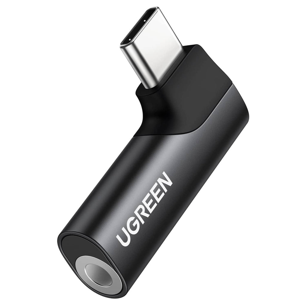 UGREEN USB-C to 3.5mm audio adapter, black, with short connector body