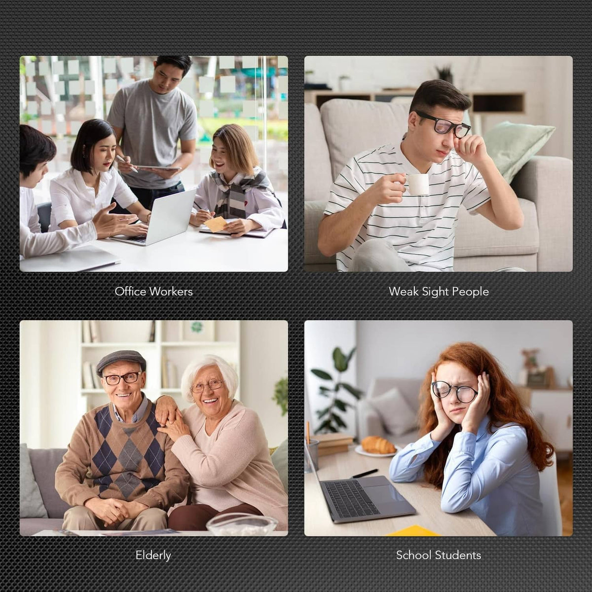 Collage of people using computers and typing, illustrating user-friendly accessibility