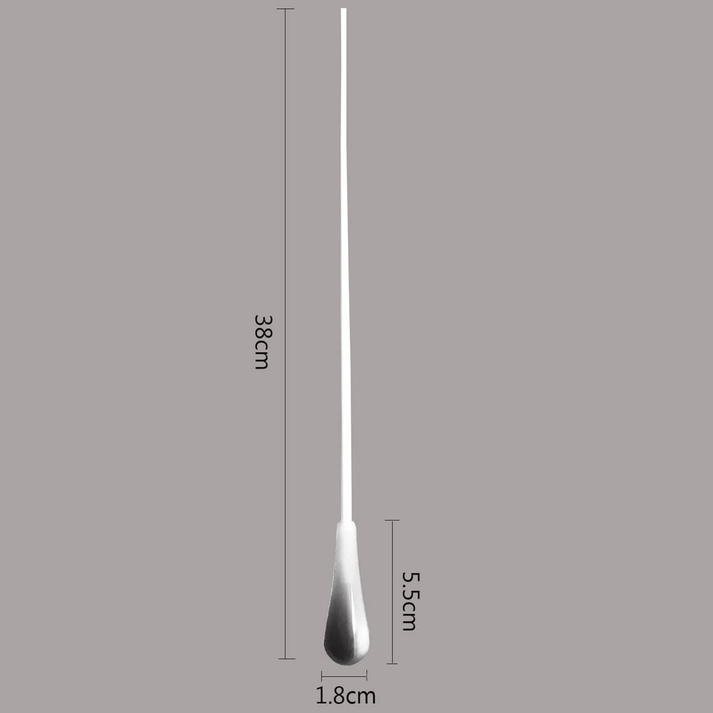 Conductor baton length 38cm; black tip, 1.8cm width; white shaft