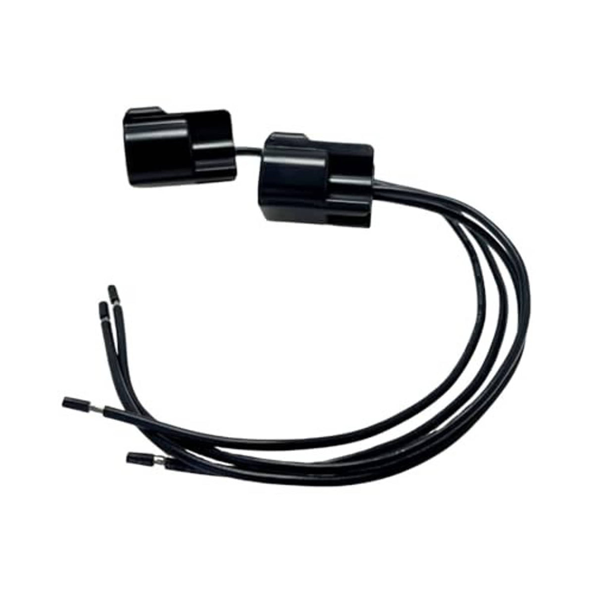 2PCS camshaft position sensor wiring harness with two black connectors and long wire leads