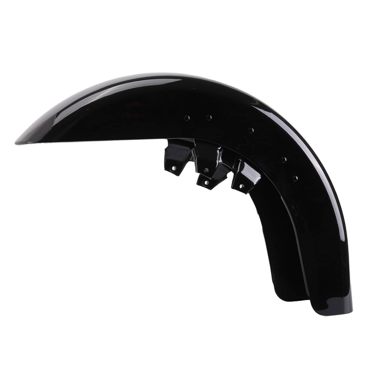 Black front fender with inner mounting brackets and predrilled holes