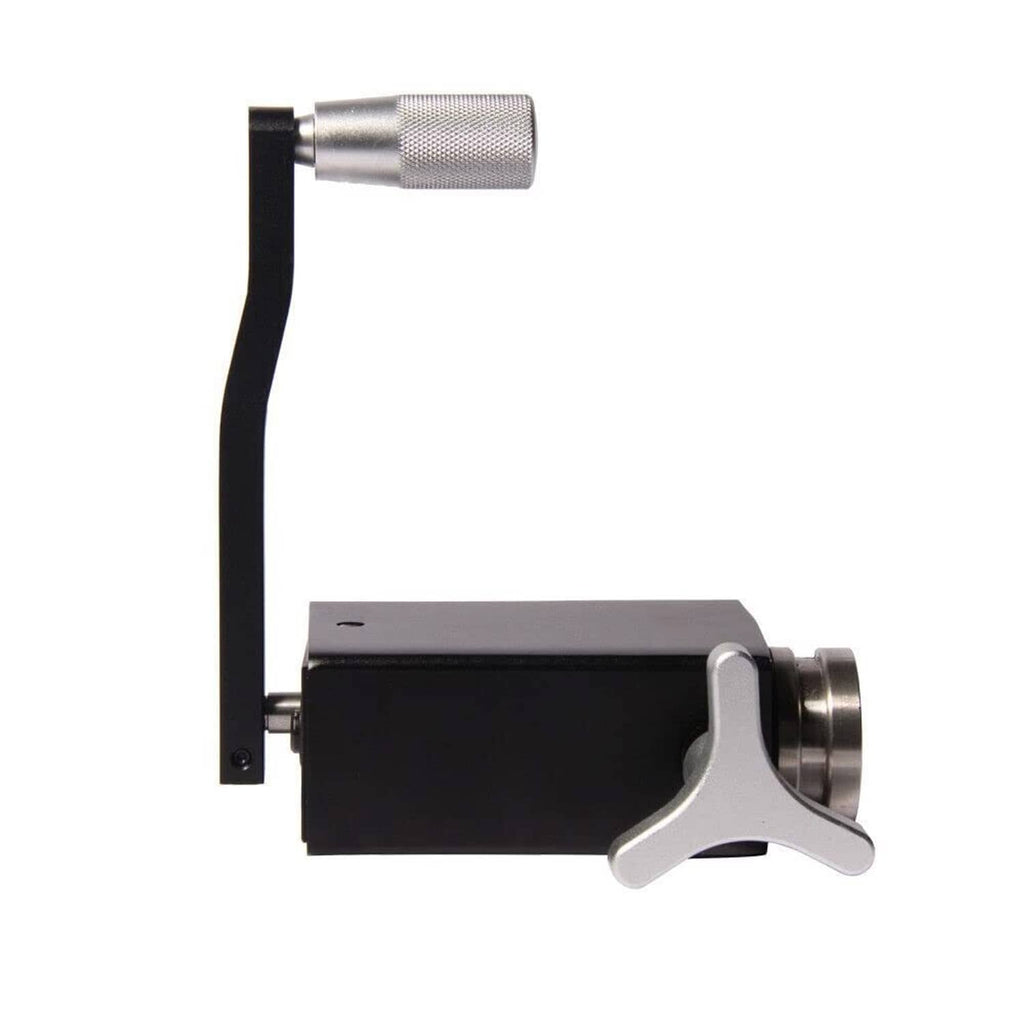 Pipe bead roller tool with silver knurled grip, black housing, and clamp handle