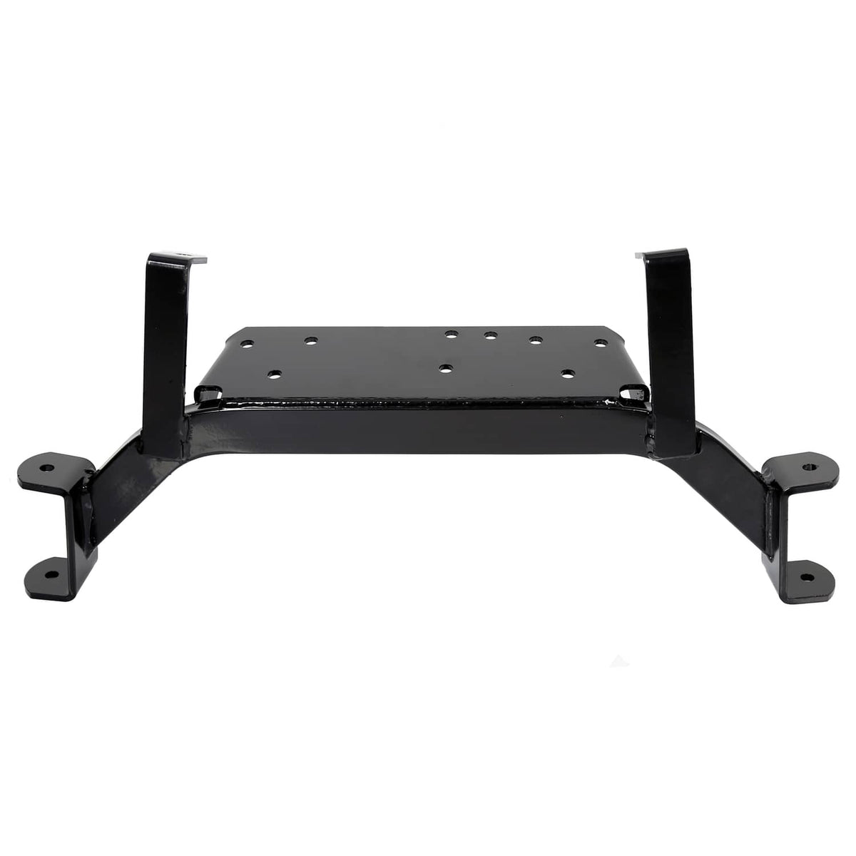 Black drop axle lift frame with side brackets and pre-drilled mounting holes
