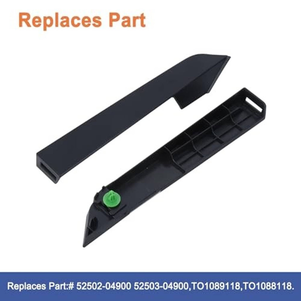 Front bumper lower headlight grille, black ABS insert with mounting clips