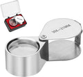 Small foldable 30X jewelry loupe magnifier with chrome metal lens