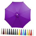 Purple octagonal patio umbrella replacement canopy with center vent and scalloped seams
