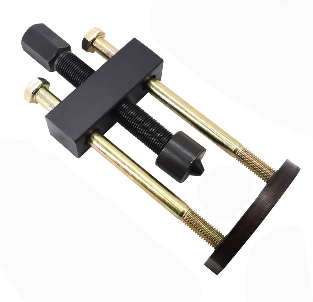 Transmission mainshaft bearing race puller tool with black crosshead and threaded rods