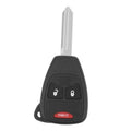 Black key fob with metal key blade and lock, unlock, and red PANIC button