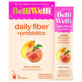 Peach mango daily fiber + probiotics supplement pack, 10 travel packs