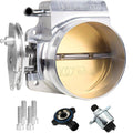 Aluminum throttle body with TPS and IAC, 102mm, silver housing and gold bore