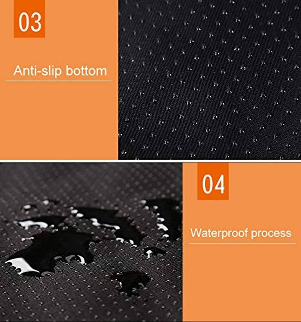Waterproof layer of washable guinea pig cage liner, dark fabric with droplet beading texture