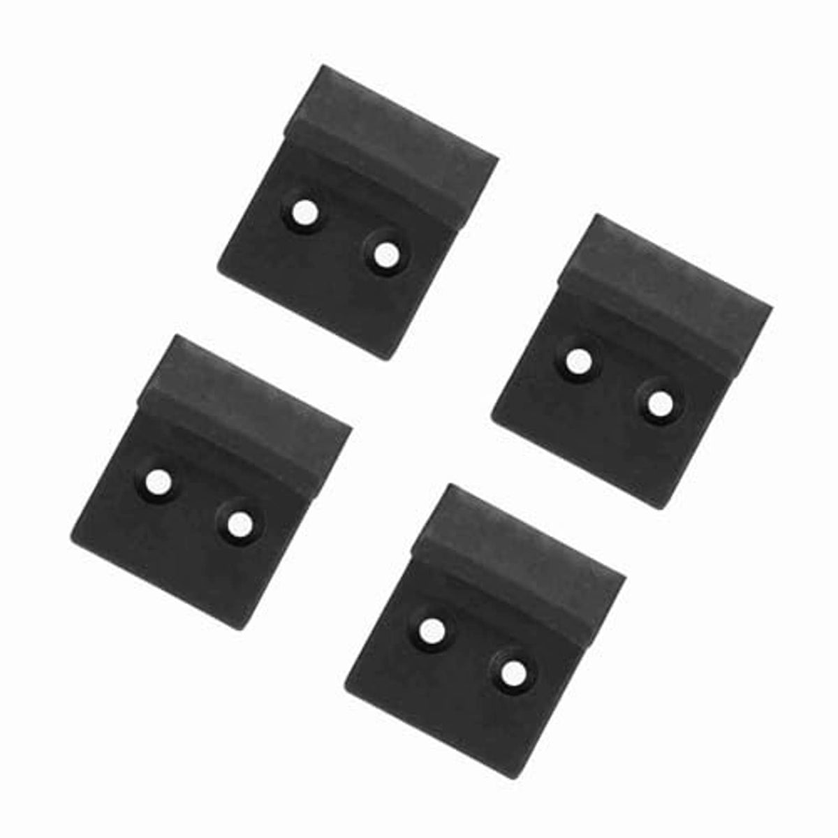 Tire changer jaw protector covers, 4-piece set of black ABS guards with bolt holes