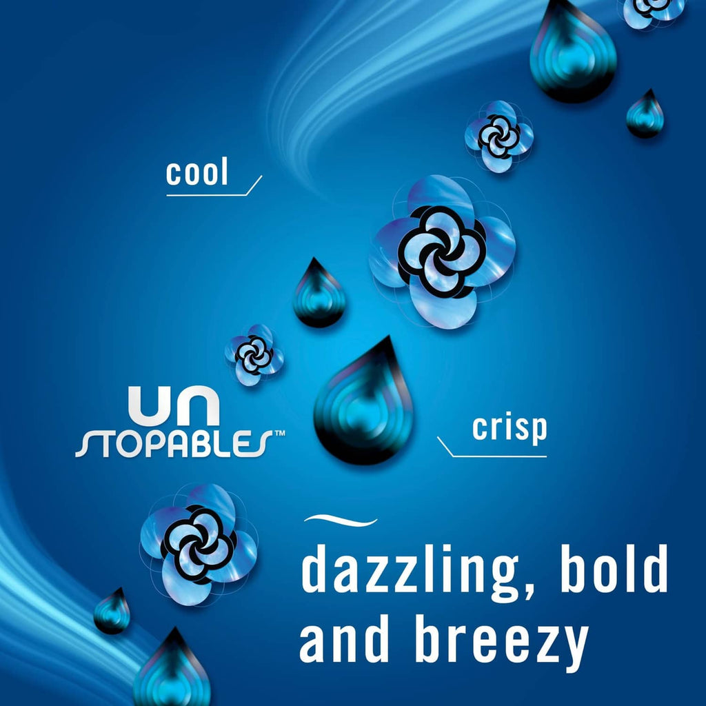 Blue trigger fabric spray bottle with water-drop and flower label