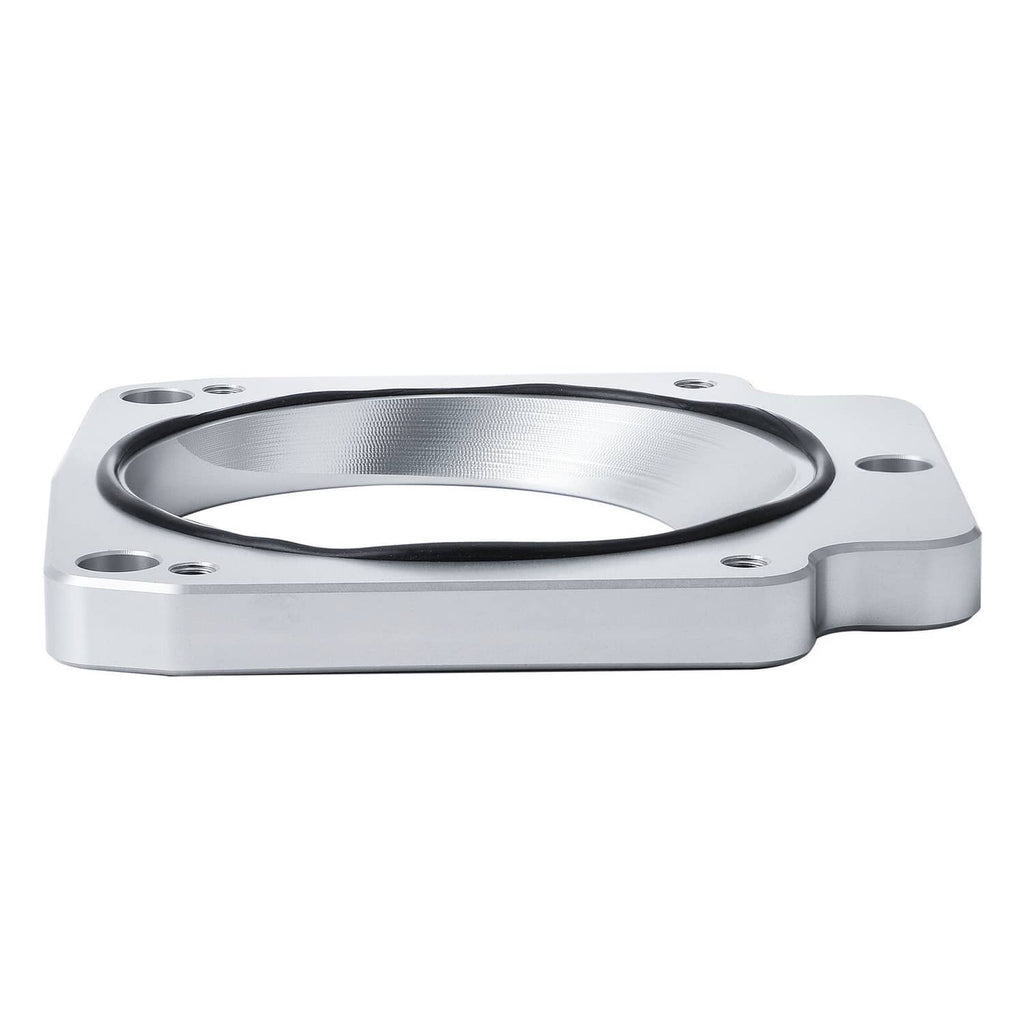 Throttle body adapter sealing ring, silver metal housing with black gasket channel