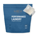 HEX Performance laundry detergent pouch with single white detergent pack pod