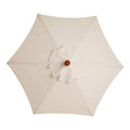 Light cream patio umbrella replacement canopy with central finial and vent hole