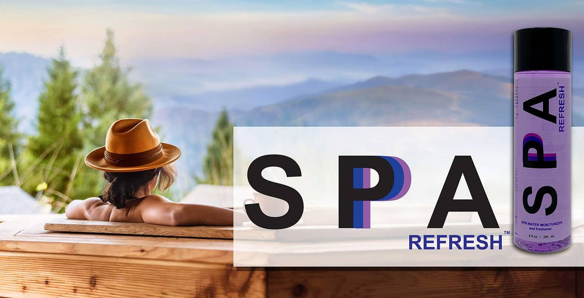 Purple Spa Refresh water moisturizer bottle with black cap, 8 oz, spray style