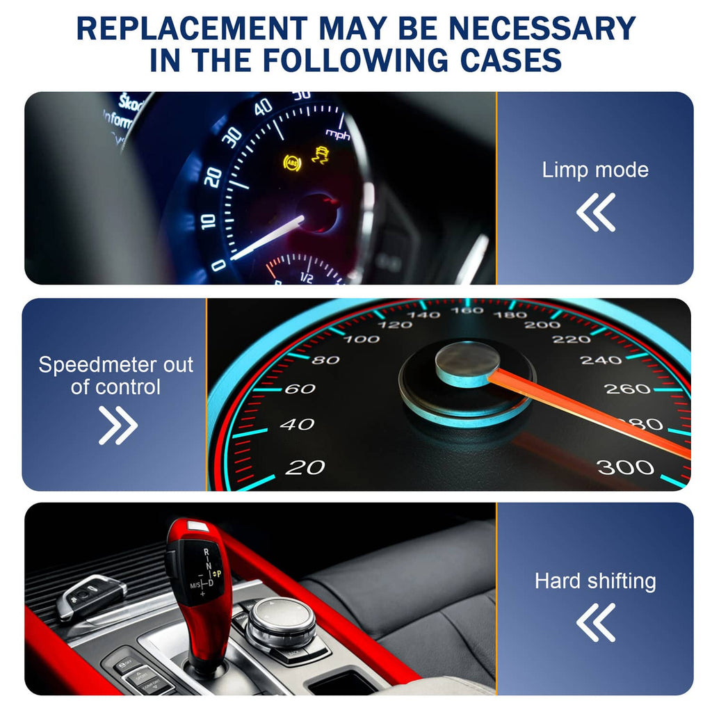TCM transmission lead frame safety label graphic with gauge and part shown