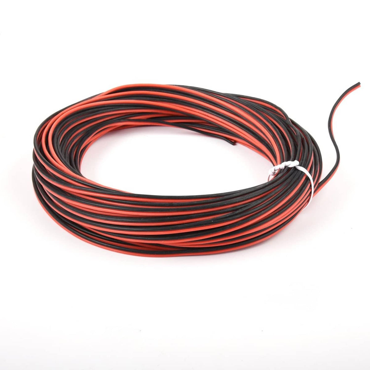22 AWG silicone 2-conductor parallel wire spool, red and black insulated cable