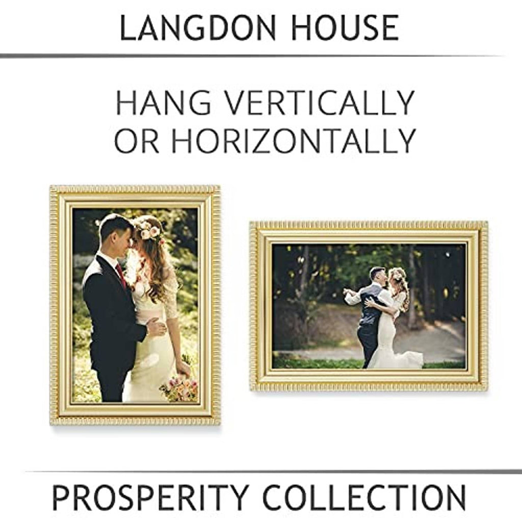 Gold 4x6 picture frames showing vertical or horizontal display