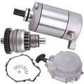 Recoil starter pull start drive assembly with gear housing, cover, and gasket set