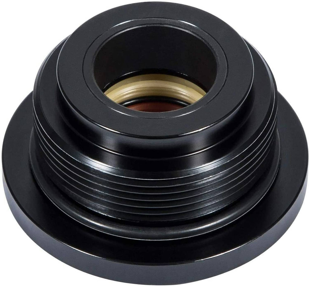 Black seal gland with internal brass ring and orange gasket