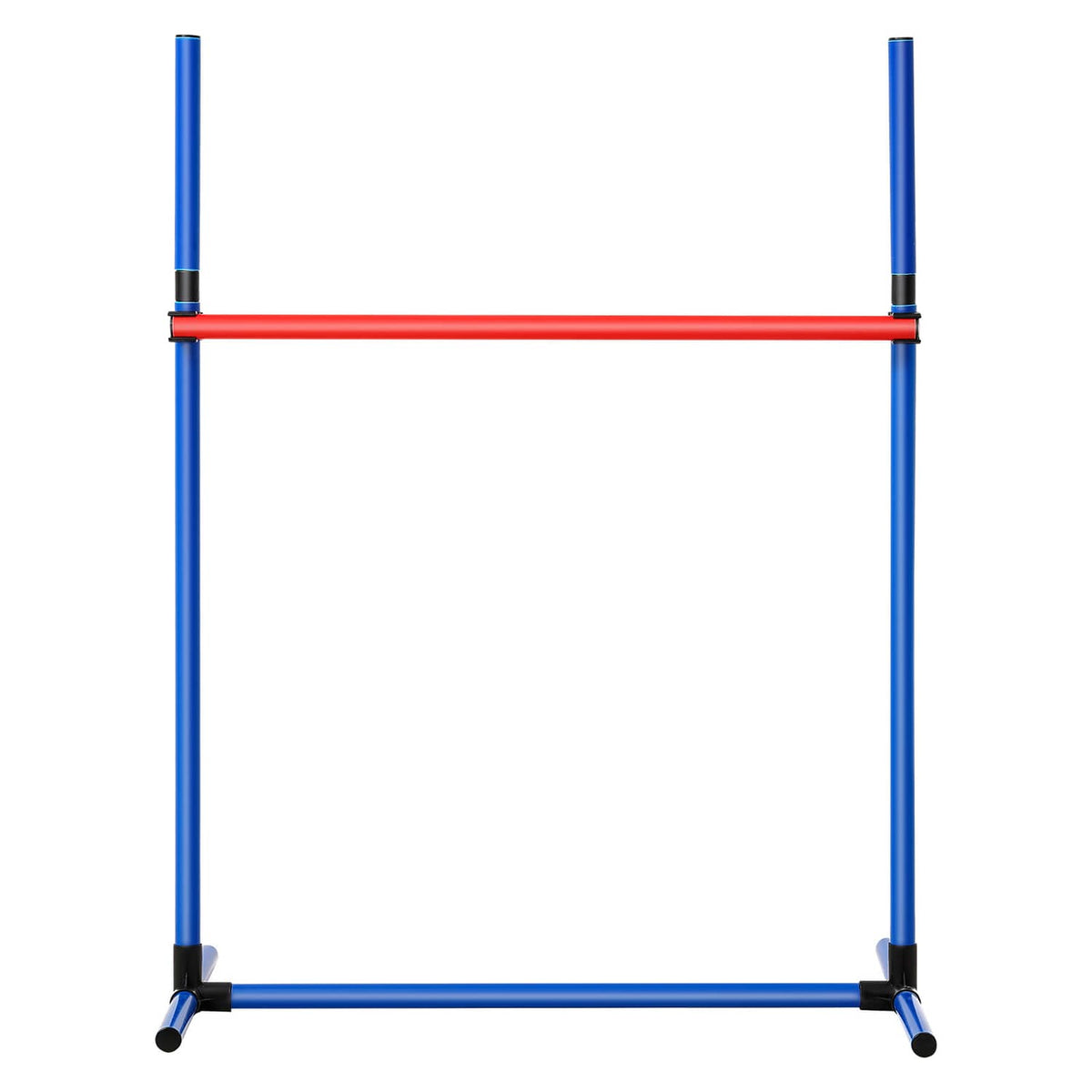 Dog agility training hurdle frame, blue poles with black base feet