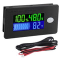 48V golf cart battery voltage meter with LCD showing 100% and 48.0V