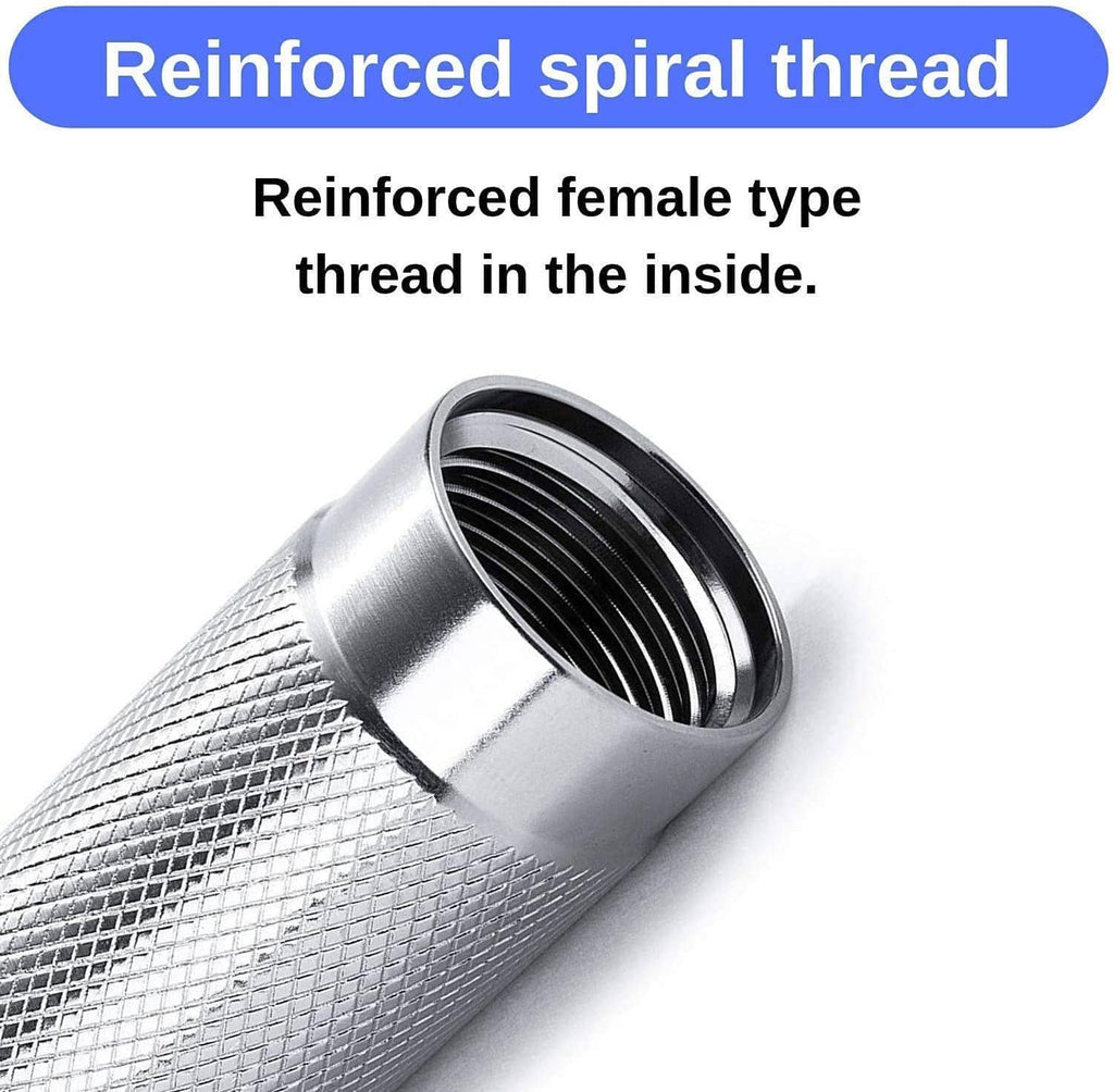 ICO aluminum charger holder showing reinforced spiral female threads inside