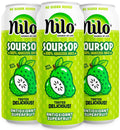 NILO soursop juice cans, pack of 12, lime green labels (3 cans shown)