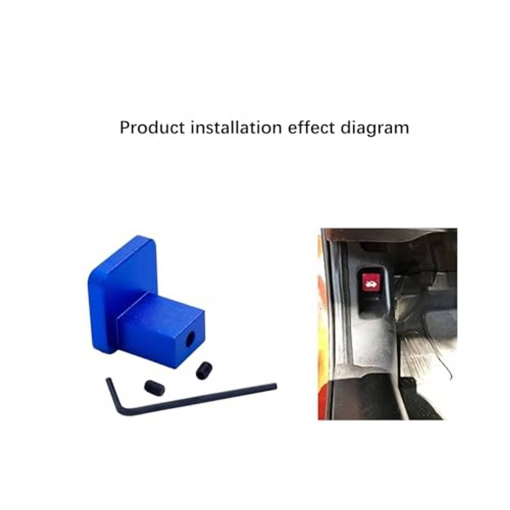 Blue hood release handle with cable repair parts and hex key