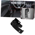 Black hood release pull handle replacement with molded hood icon, side view shown